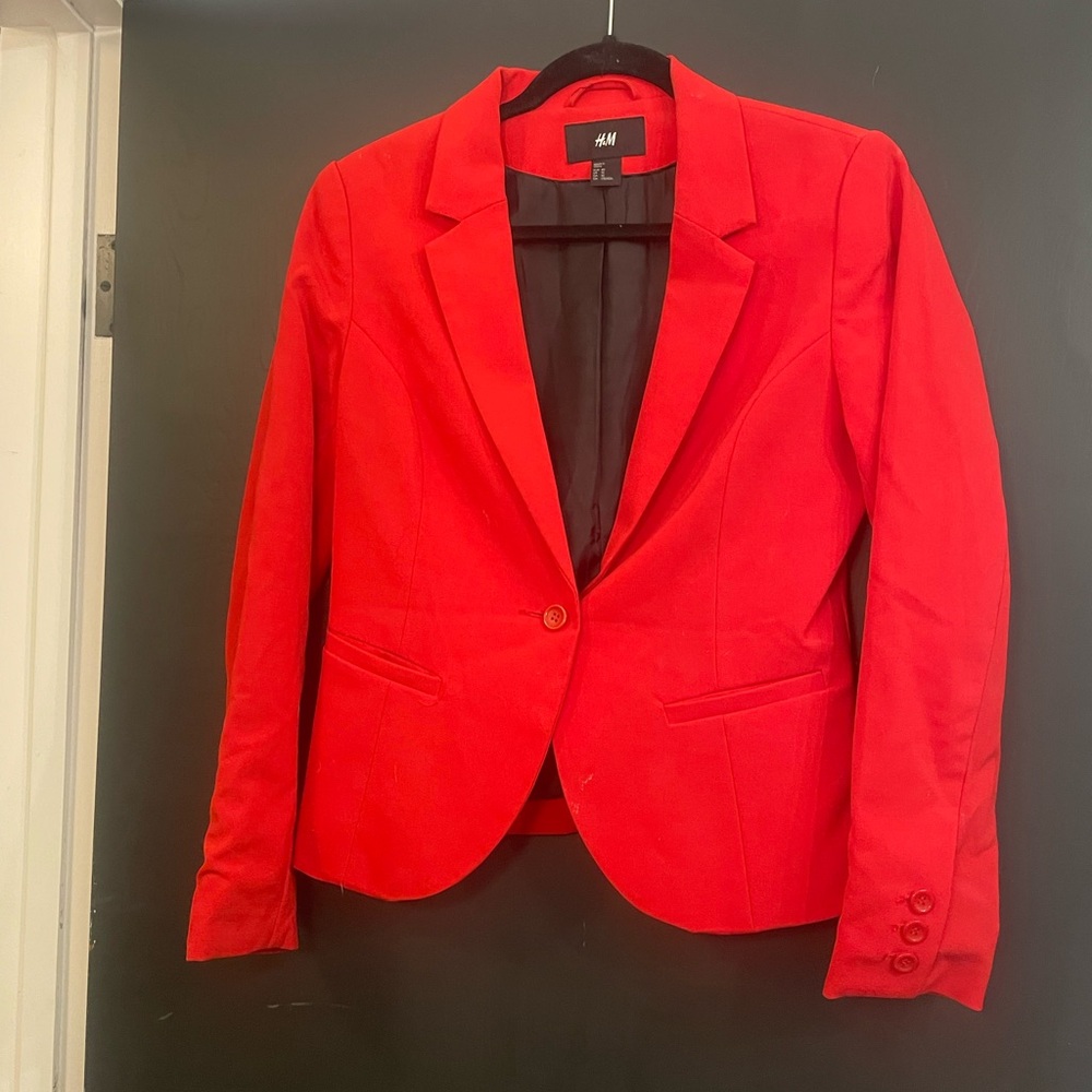 H&M Women's Red Blazer Jacket